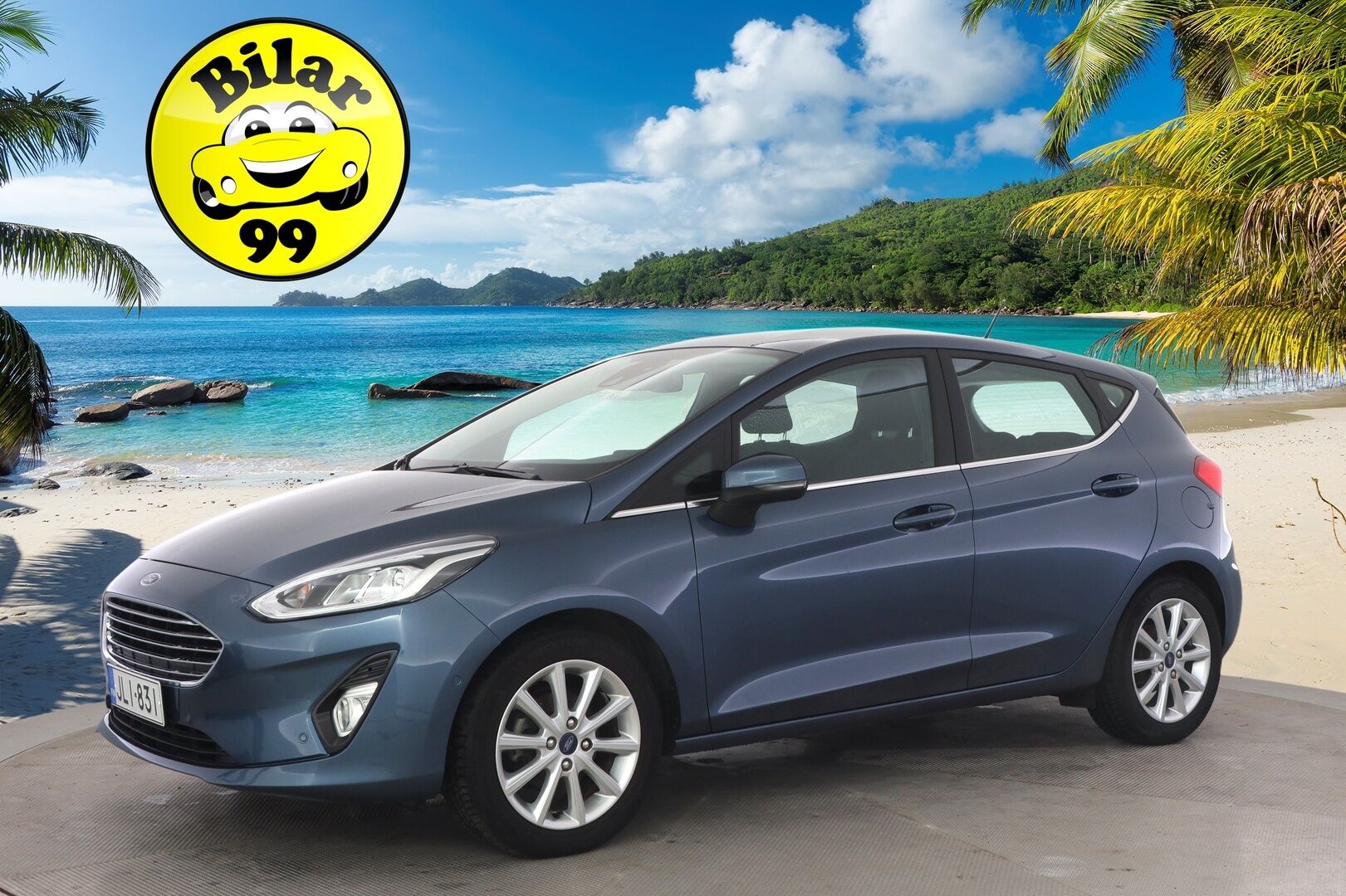 Ford Fiesta 2019 1,0 EcoBoost 100hv M6 Titanium 5-ovinen - Suomi-auto / Peruutuskamera / Vakkari / Carplay / Kaistavahti / Tutkat eteen ja taakse* 