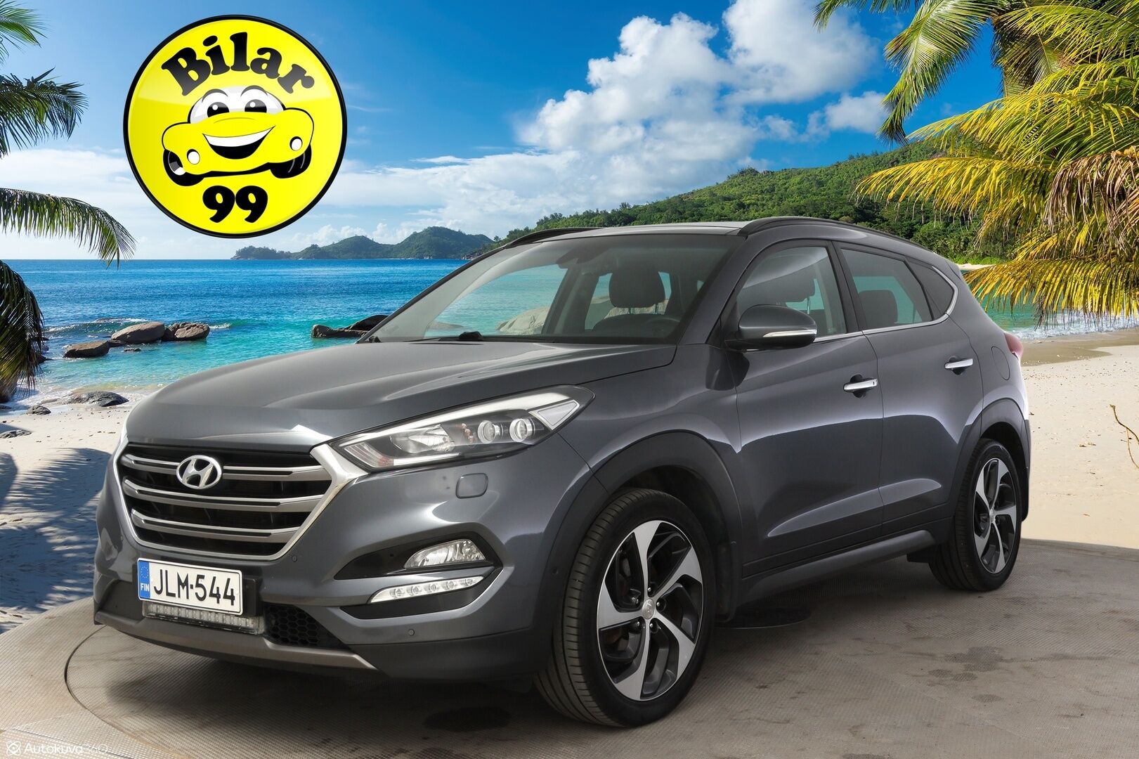 Hyundai Tucson 2016 1.6 T-GDI 4WD 7DCT-aut Premium * Panorama / Blis / Kaistavahti / lämmitettävät/tuuletettavat etupenkit /  Nahkapenkit * - * huippuvarusteet / Uusi tuulilasi / 2x vanteet ja hyvillä kumeilla *