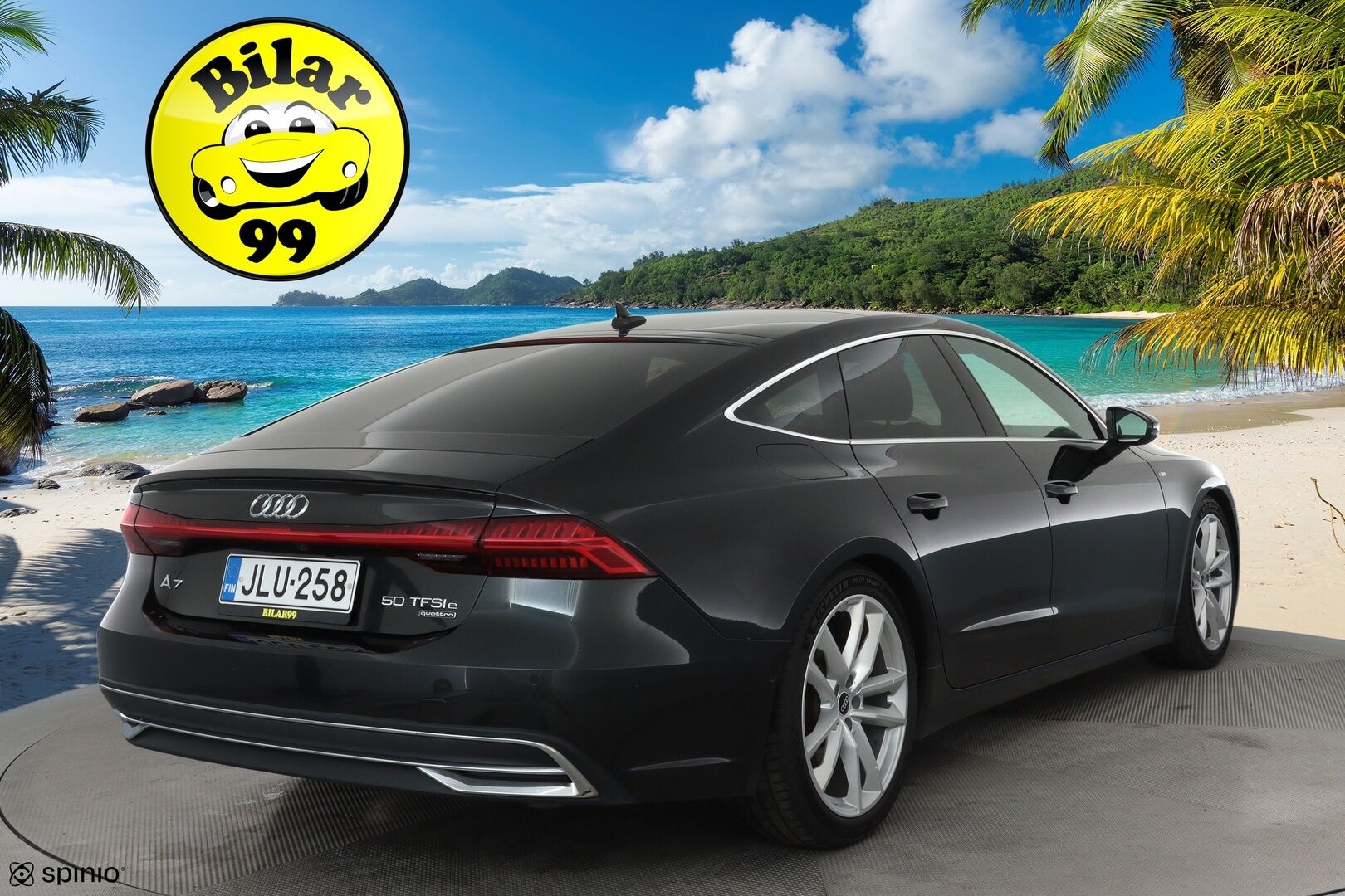 Audi A7 2021 Business Sport S-Line 50 TFSI e quattro S tronic **Vakkari / Matrix LED / P.kamera / Digimittaristo / Navi / Lasikattoluukku** - 3,99 % KORKOTARJOUS TÄHÄN AUTOON - 1.Om Suomi-auto / Akku kuntotarkastettettu / Kahdet renkaat aluvanteilla / Merkkihuollettu / Nahka-Alcantara / Sporttipenkit