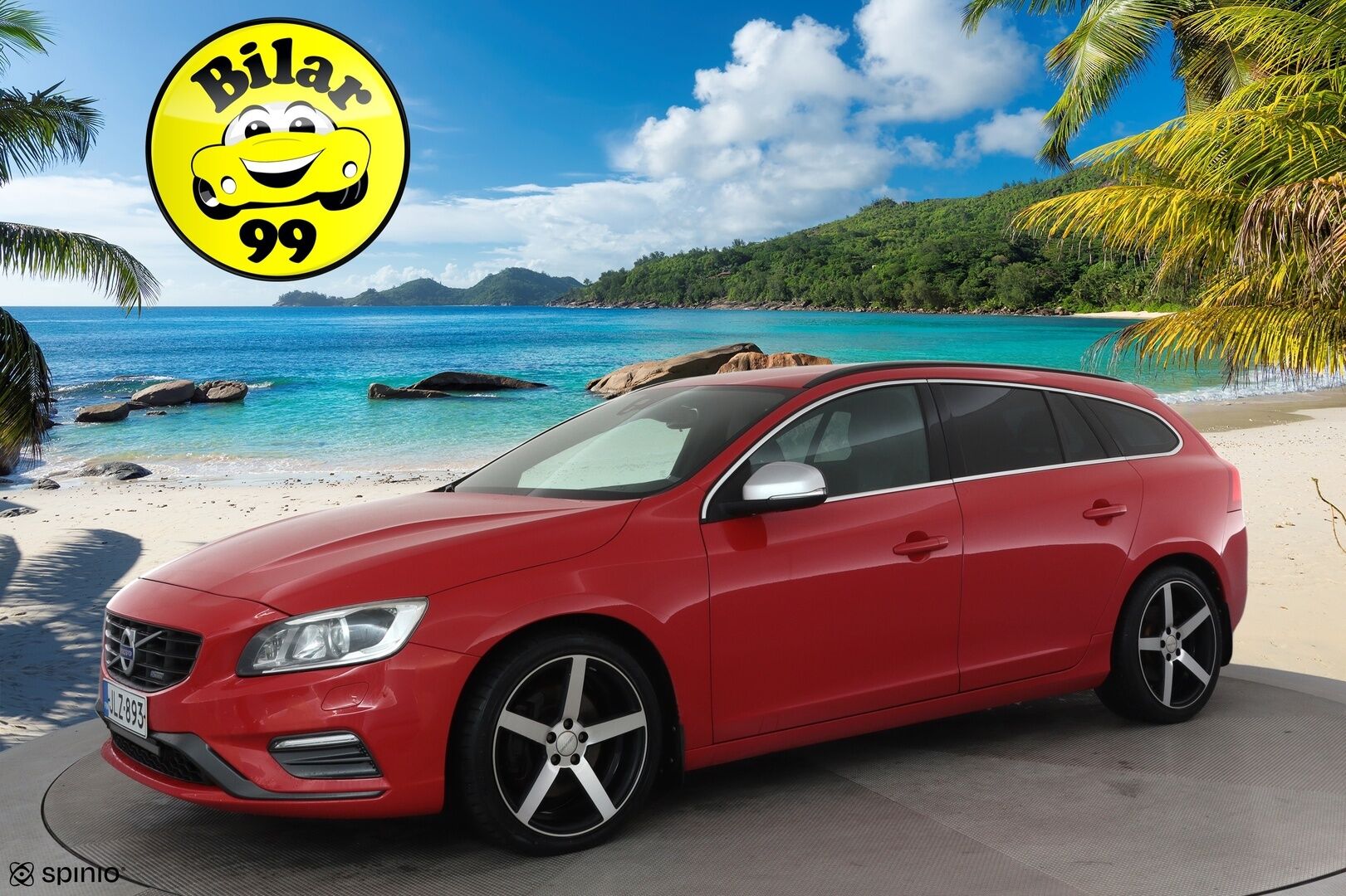 Volvo V60 2014 D4 AWD R-Design Edition aut **Vakkari / Webasto / Muistipenkki / P.tutka / Nahka-Alcantara / Sporttipenkit / Koukku** - Kahdet renkaat aluvanteilla