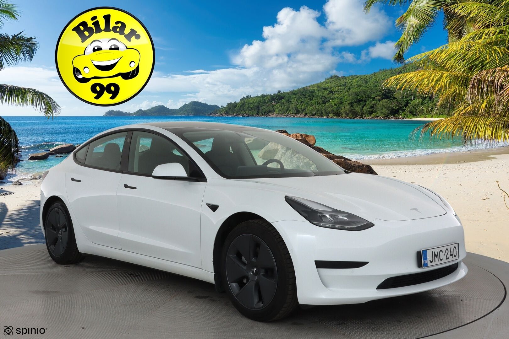 Tesla Model 3 2021 Standard Range Plus **Lasikatto / Lämpöpumppu / Koukku / Adapt.Vakkari / Matrix-LED / P.kamera / Muistipenkki / Navi** - 1-om Suomi-auto / 2x Latauskaapelit / Kahdet Renkaat