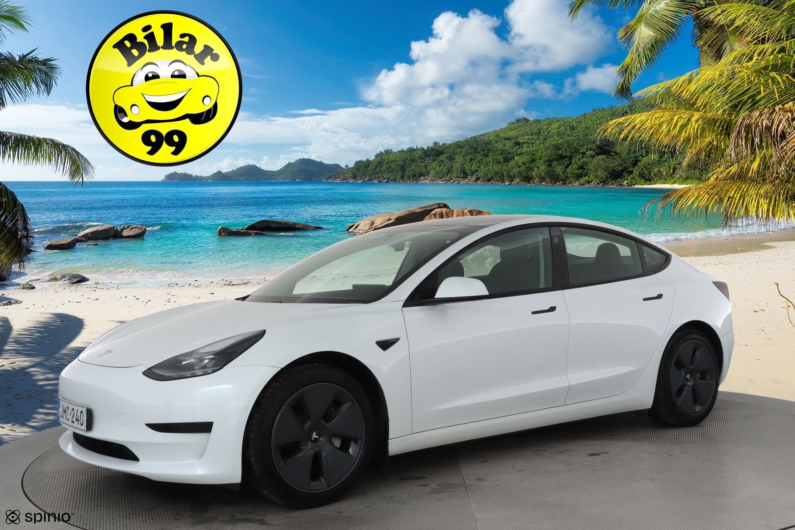 Tesla Model 3 2021 Standard Range Plus **Lasikatto / Lämpöpumppu / Koukku / Adapt.Vakkari / Matrix-LED / P.kamera / Muistipenkki / Navi** - 1-om Suomi-auto / 2x Latauskaapelit / Kahdet Renkaat