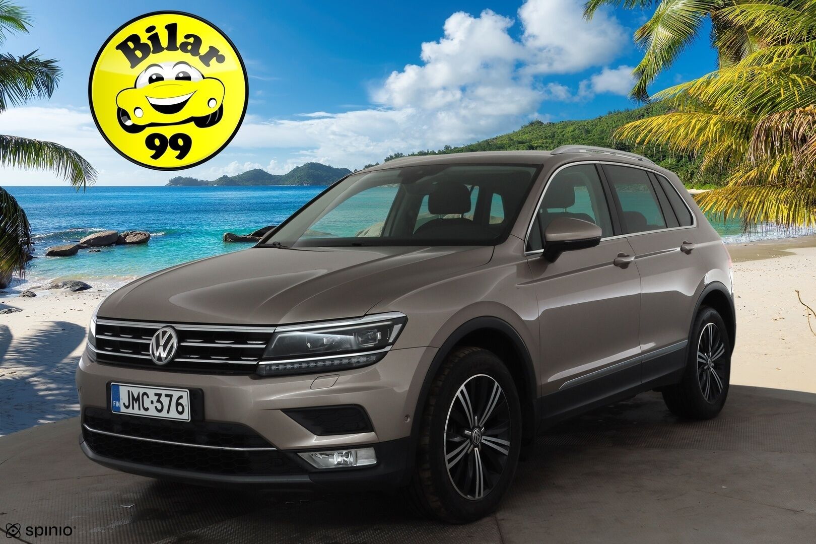 Volkswagen Tiguan 2017 Highline 2,0 TDI SCR 140 kW (190 hv) 4MOTION DSG * Webasto / Koukku / ACC / LED / P.kamera / Kaistavahti * - Kahdet renkaat aluvanteilla 