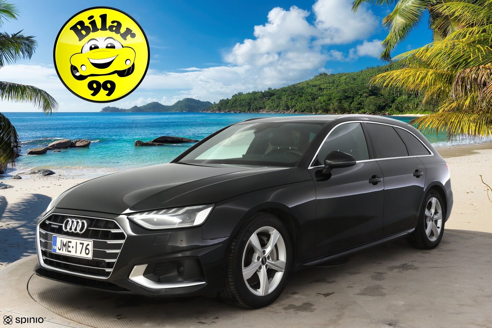 Audi A4 2021 Avant Business Advanced 40 TFSI 150 kW MHEV quattro S tronic ** S-Line Sisä /Adapt. vakkari / Webasto / Matrix / P.kamera / Koukku** - 1-om. Suomi-auto / Sporttipenkit / Digimittaristo