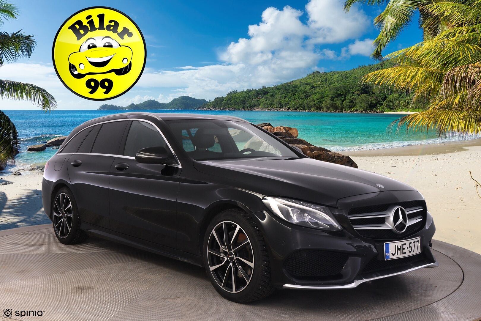 Mercedes-Benz C 2016 180 T A Premium Business AMG *Vakkari / Nahkasisusta / Tutkat / LED / Navi / Bluetooth* - Juuri huollettu ja katsastettu  / Kahdet renkaat vanteilla