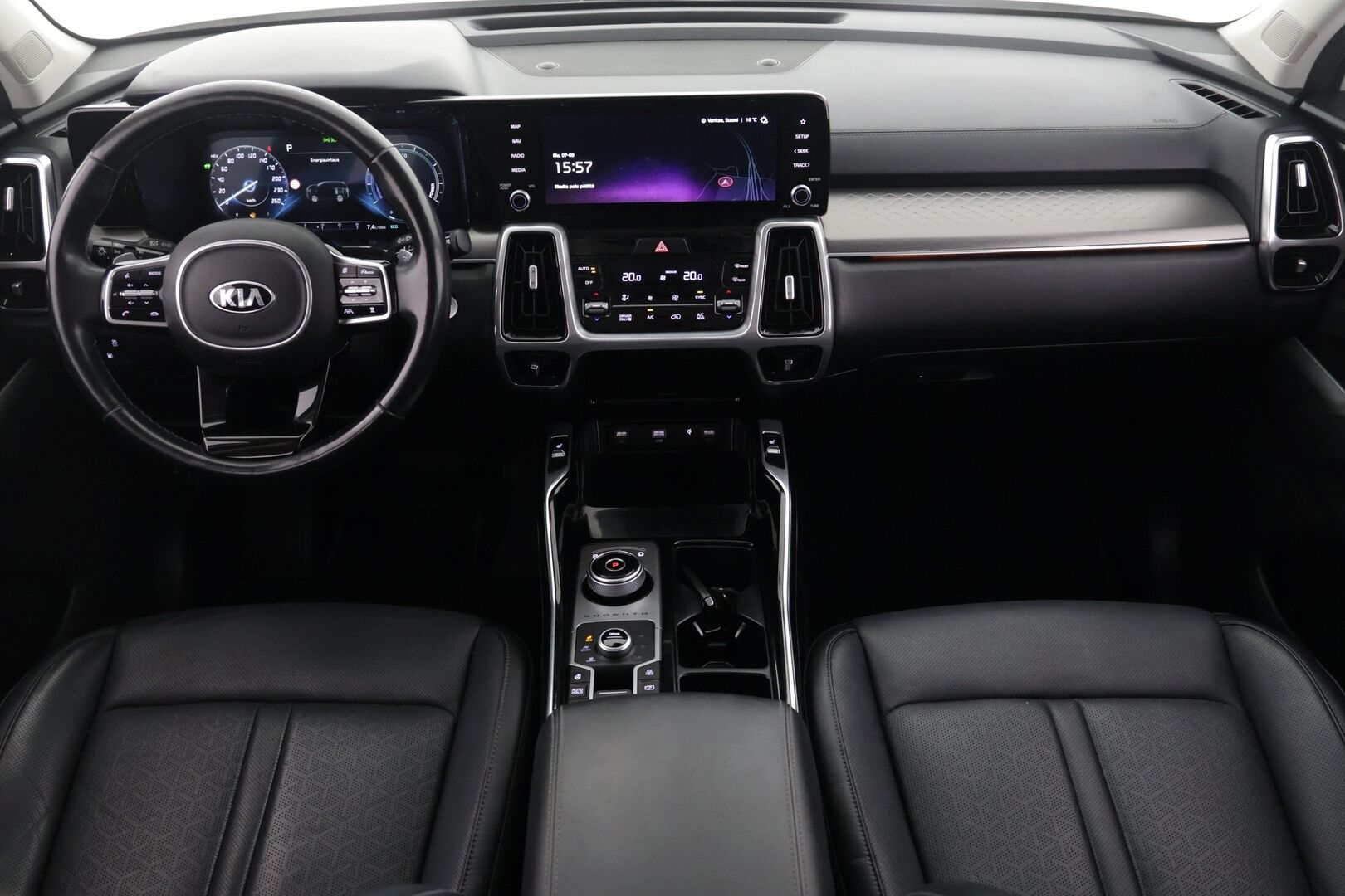 Kia Sorento 2021 1,6 T-GDI Hybrid AWD Business AT 7P - ACC | 7-paikkainen | 1.om Suomi-auto | Nahkaverhoilu | Sähköpenkit | Digimittaristo | P.kamera | Keyless | LED | 2x renkaat aluvantein | Sähkökontti | 