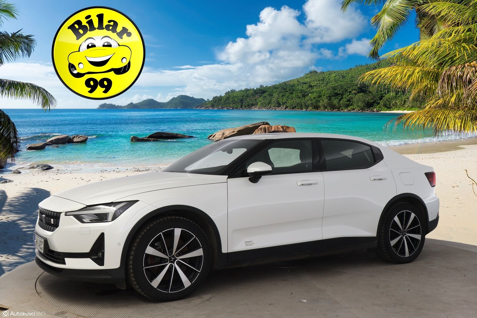Polestar 2 2021 Long Range Dual Motor, 350kW, 78kWh *Muistipenkit / H&K / VOC / Pilot assist / 360° Kamera / Pixel LED / KeylessGo - 3,99 % KORKOTARJOUS TÄHÄN AUTOON - Suomi-auto! Täyteen varusteltu ja tehokkaampi malli! Helmiäisvalkoinen!