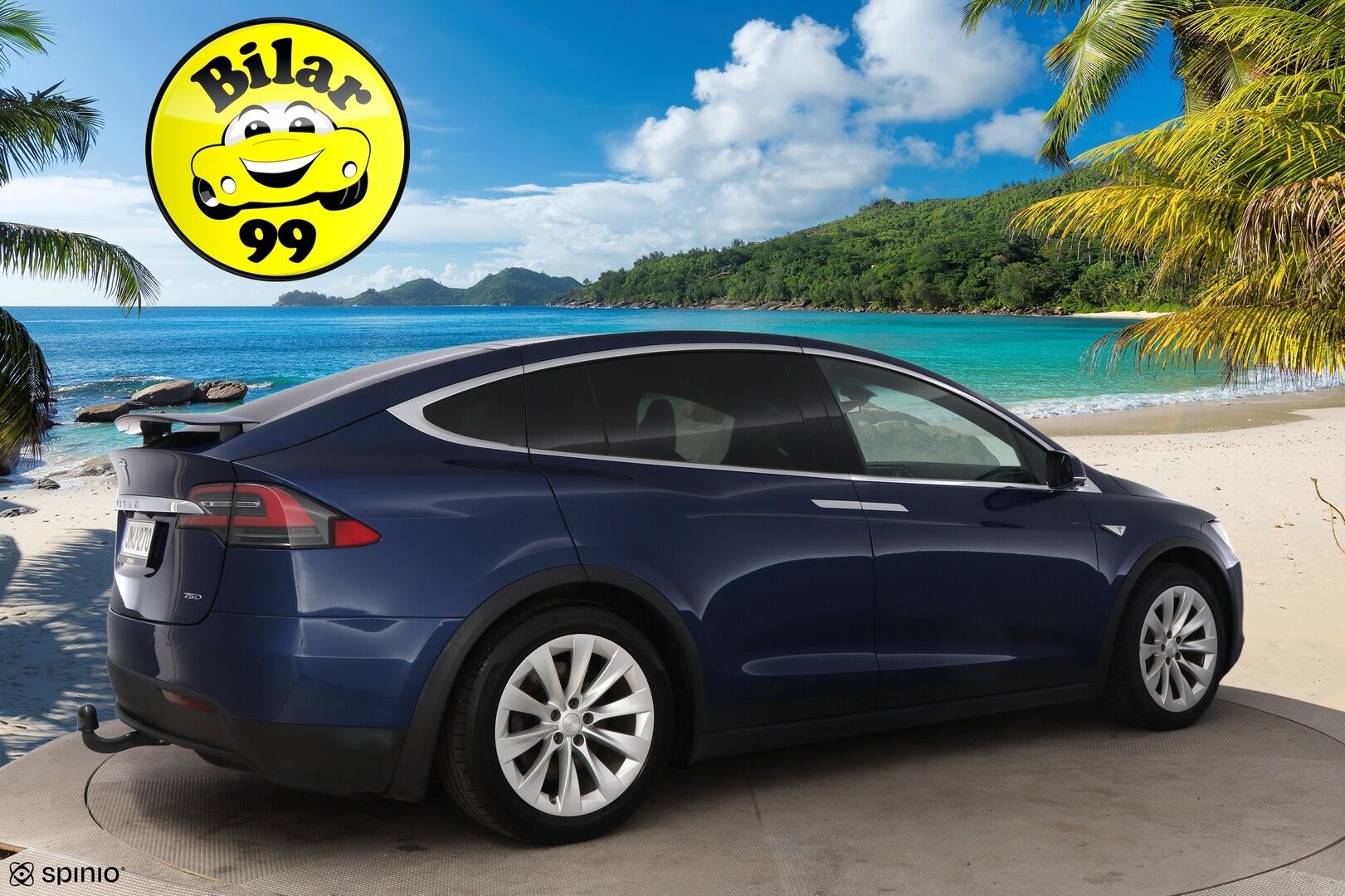 Tesla Model X 2016 75 D 7-Paikkainen - 7P / Vetokoukku / Imuovet / Vaalea Nahkasisusta / Lasikatto / Adapt.Vakkari / Akkutesti tehty!