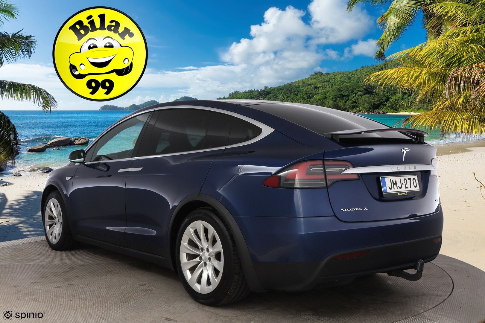 Tesla Model X 2016 75 D 7-Paikkainen - 7P / Vetokoukku / Imuovet / Vaalea Nahkasisusta / Lasikatto / Adapt.Vakkari / Akkutesti tehty!