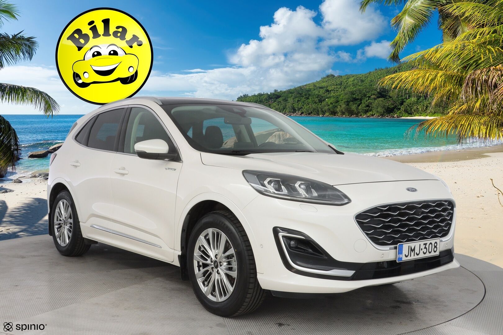 Ford Kuga 2021 2,5 Hybrid (HEV) 190hv CVT AWD Vignale 5-ovinen - ACC | Alletaittuva koukku | HUD |  Nahkasisusta | Bang&Olufsen | Panoraama-kattoluukku | Kamera | Tutkat | Suomi-auto | Kahdet renkaat Fordin vanteilla