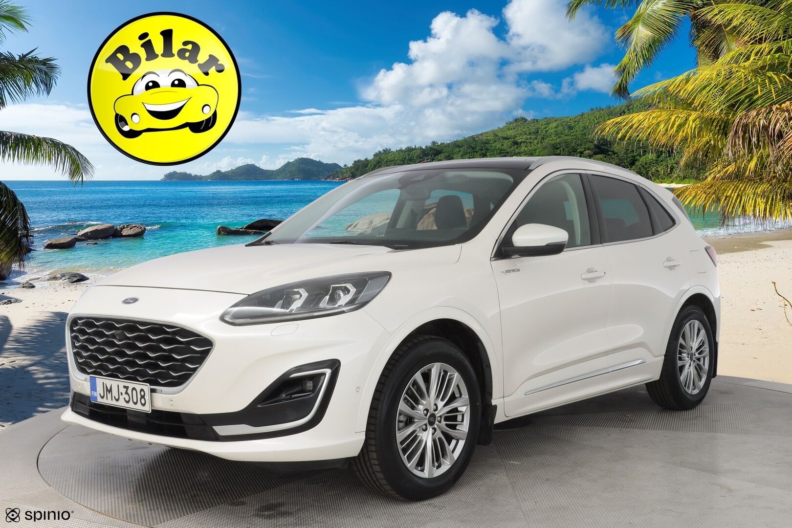 Ford Kuga 2021 2,5 Hybrid (HEV) 190hv CVT AWD Vignale 5-ovinen - ACC | Alletaittuva koukku | HUD |  Nahkasisusta | Bang&Olufsen | Panoraama-kattoluukku | Kamera | Tutkat | Suomi-auto | Kahdet renkaat Fordin vanteilla