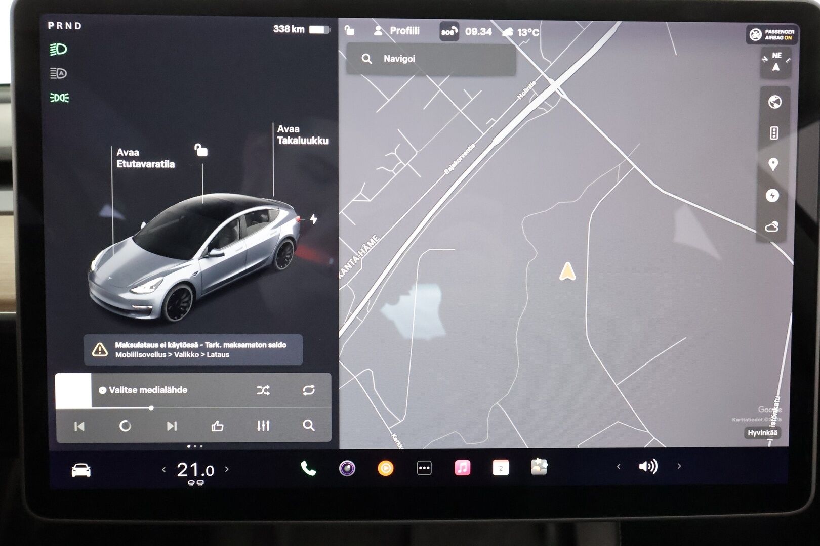 Tesla Model 3 2021 Performance * Premium Audio / ILP / Matrix LED / P.kamera / Nahat / Lasikatto / Navi * - Kahdet renkaat aluvanteilla - HULLU BLACKWEEK KORKOTARJOUS 2,49%