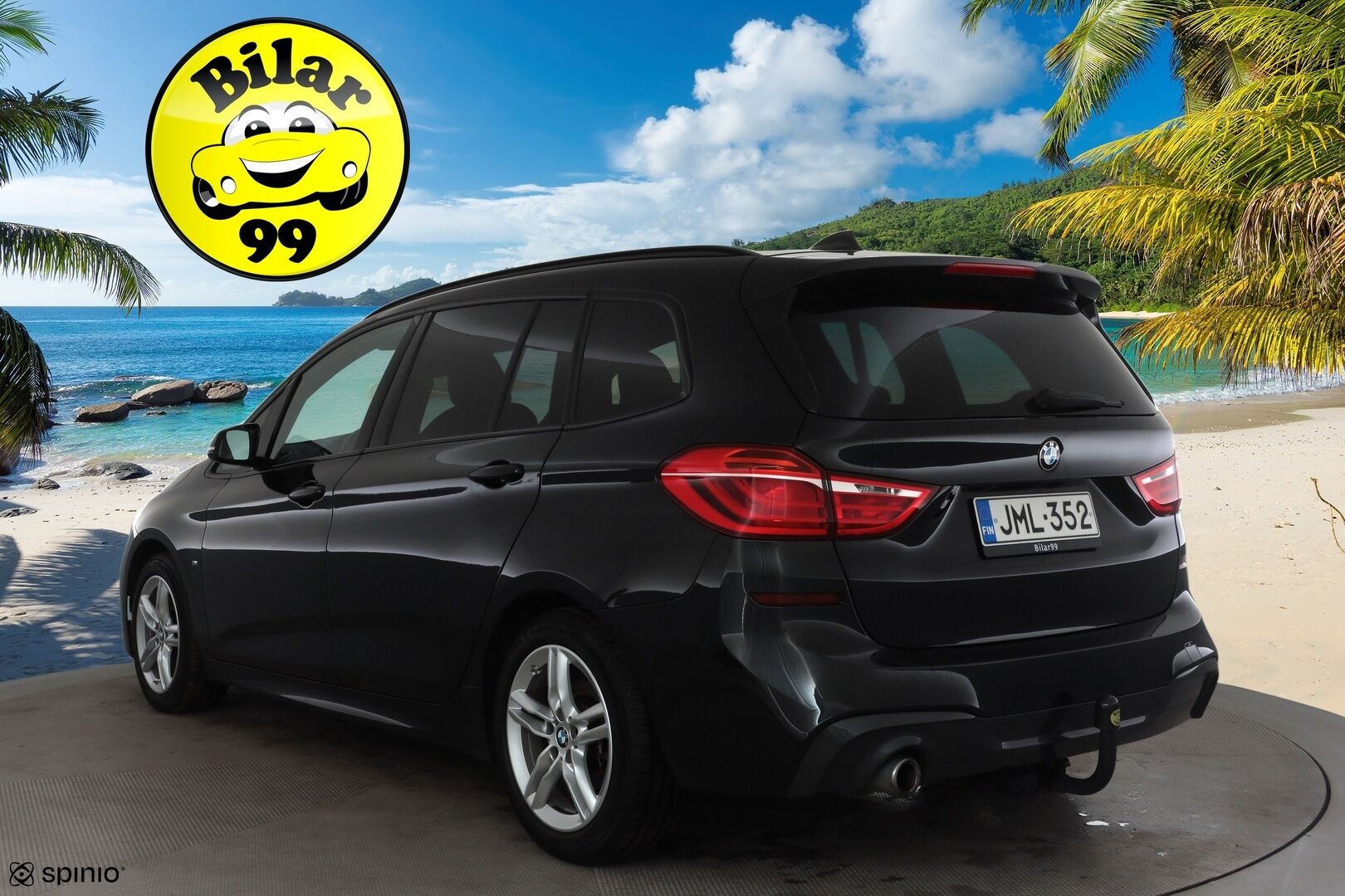 BMW 218 2022 F46 Gran Tourer 218i A Business M Sport * LED / Sisätilanlämmitin / Navi / Vakkari / Sportpenkit / P.tutkat * - Koukku / 1-om Suomi-auto / Kahdet renkaat aluvanteilla / Merkkihuollot