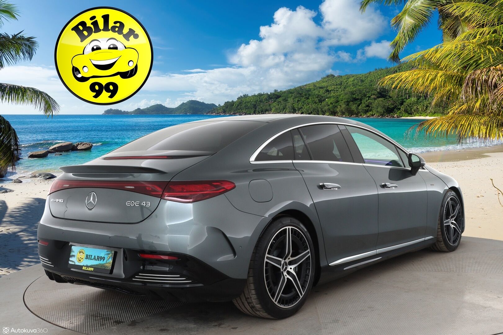 MERCEDES-BENZ EQE 2023 43 AMG 4MATIC - Koukku / Distronic+ / Ilma-alusta / Burmester / Digital Light / 360° Kamera / Sporttipenkit Muistilla / Ohjausavustin / KeylessGo - HULLUT AVAJAISHULINAT KORKOTARJOUS 3,29 %