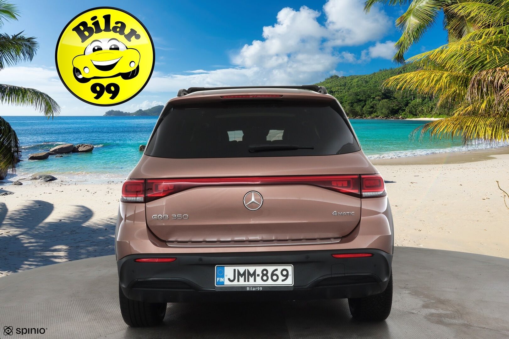 Mercedes-Benz EQB 2023 350 4MATIC AMG Business 7-P * Distronic+ / Panorama / 360° / Midline / Keyless / Nahat / Widescreen * - Suomi-auto / Kahdet renkaat aluvanteilla / Merkkihuollettu