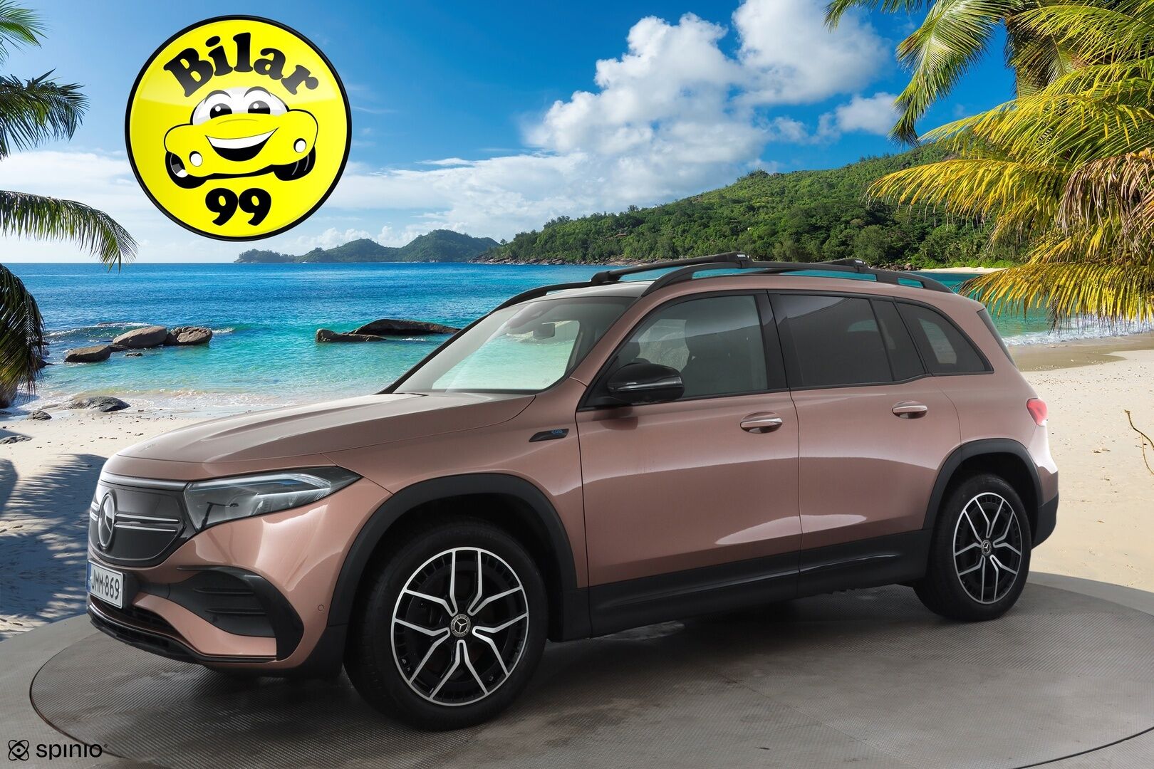 Mercedes-Benz EQB 2023 350 4MATIC AMG Business 7-P * Distronic+ / Panorama / 360° / Midline / Keyless / Nahat / Widescreen * - Suomi-auto / Kahdet renkaat aluvanteilla / Merkkihuollettu