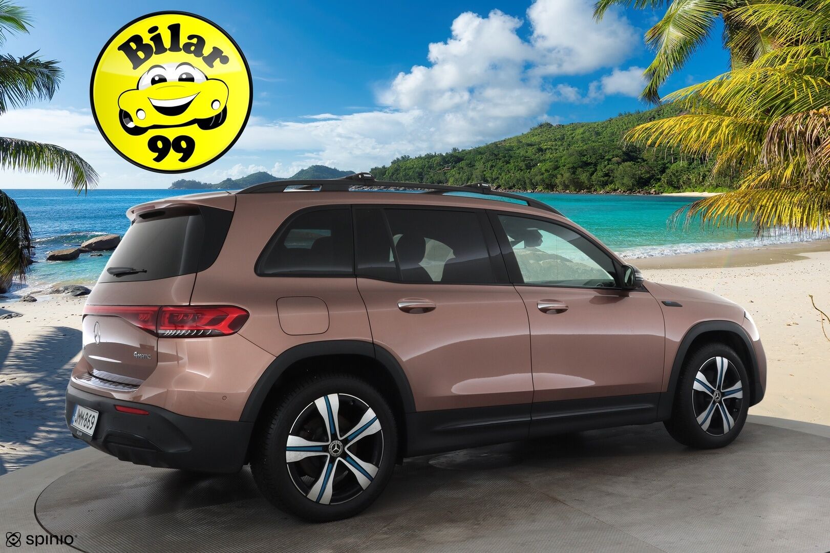 Mercedes-Benz EQB 2023 350 4MATIC AMG Business 7-P * Distronic+ / Panorama / 360° / Midline / Keyless / Nahat / Widescreen * - Suomi-auto / Kahdet renkaat aluvanteilla / Merkkihuollettu