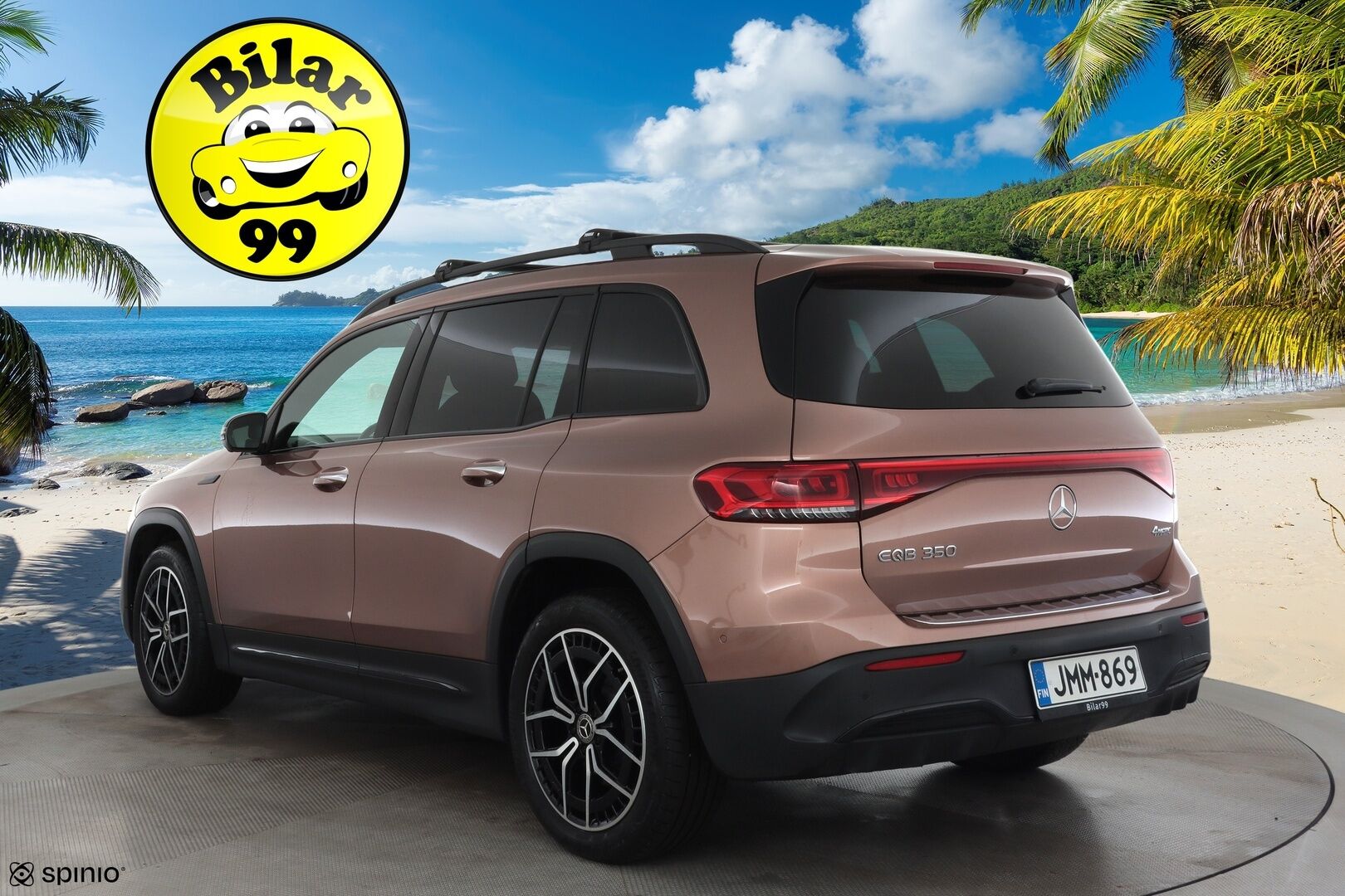 Mercedes-Benz EQB 2023 350 4MATIC AMG Business 7-P * Distronic+ / Panorama / 360° / Midline / Keyless / Nahat / Widescreen * - Suomi-auto / Kahdet renkaat aluvanteilla / Merkkihuollettu