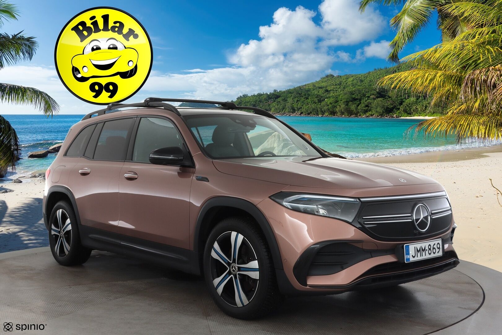 Mercedes-Benz EQB 2023 350 4MATIC AMG Business 7-P * Distronic+ / Panorama / 360° / Midline / Keyless / Nahat / Widescreen * - Suomi-auto / Kahdet renkaat aluvanteilla / Merkkihuollettu