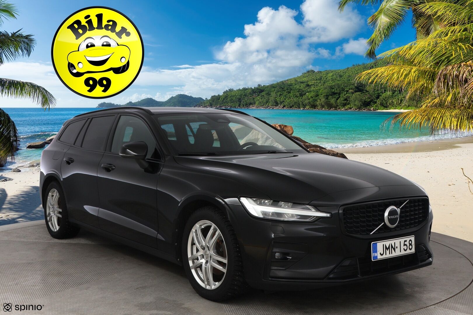 Volvo V60 2023 B3 MHEV Plus Dark DCT aut * Facelift / Webasto / ACC / Peruutuskamera / Sähkökontti / Vetokoukku - 1OM Suomiauto / Jakopää tehty / Juuri tullut Tampereelle!