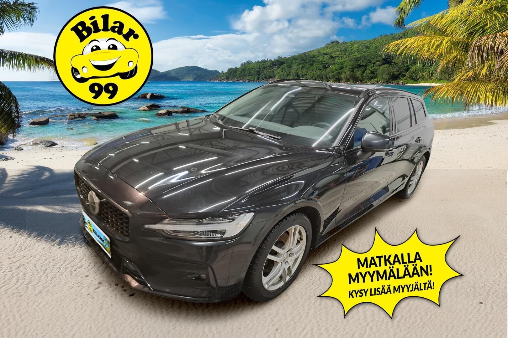 Volvo V60 2023 B3 MHEV Plus Dark DCT aut * Facelift / Webasto / ACC / Peruutuskamera / Sähkökontti / Vetokoukku - 1OM Suomiauto / Jakopää tehty / Juuri tullut Tampereelle! - HULLUT JOULUT KORKOTARJOUS 2,49% 