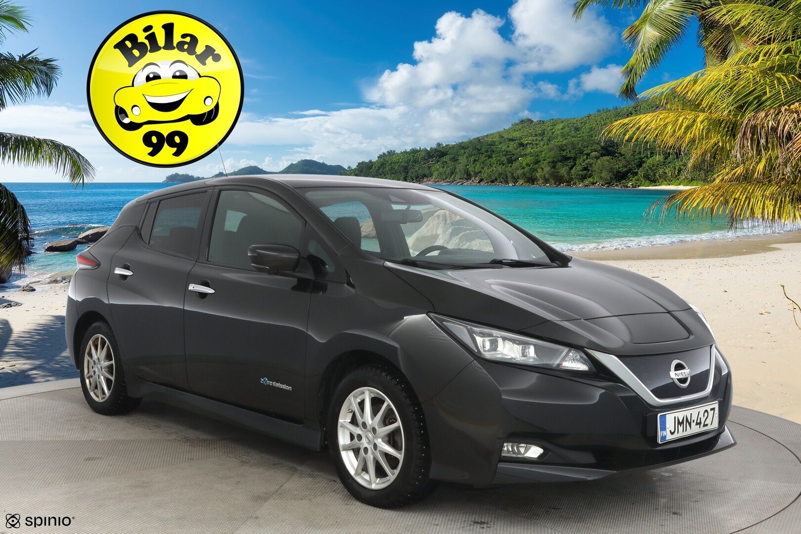 Nissan Leaf 2018 40kWh ** BLIS / Lane assist / ACC / 360-kamera / Type 2** - Apple ja Android auto / Kahdet renkaat vanteineen - HULLUT VÄLIPÄIVÄT KORKOTARJOUS 2,49%