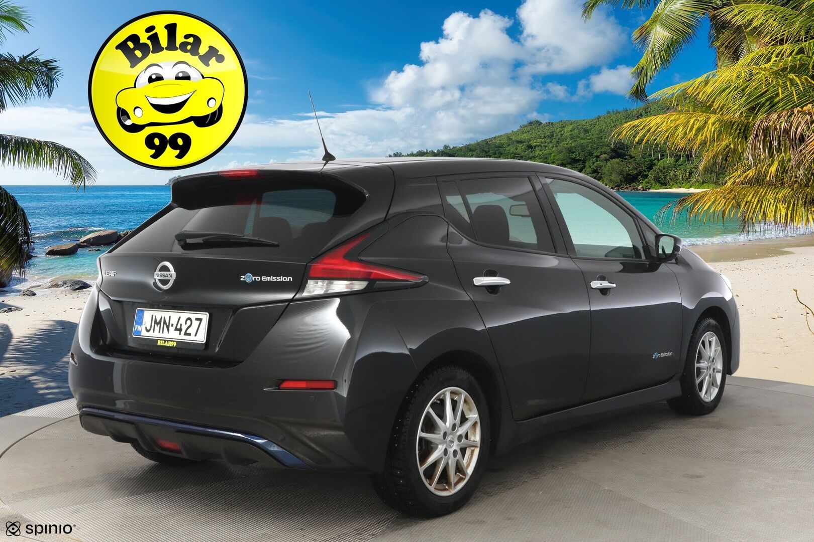 Nissan Leaf 2018 40kWh ** BLIS / Lane assist / ACC / 360-kamera / Type 2** - Apple ja Android auto / Kahdet renkaat vanteineen - HULLUT VÄLIPÄIVÄT KORKOTARJOUS 2,49%