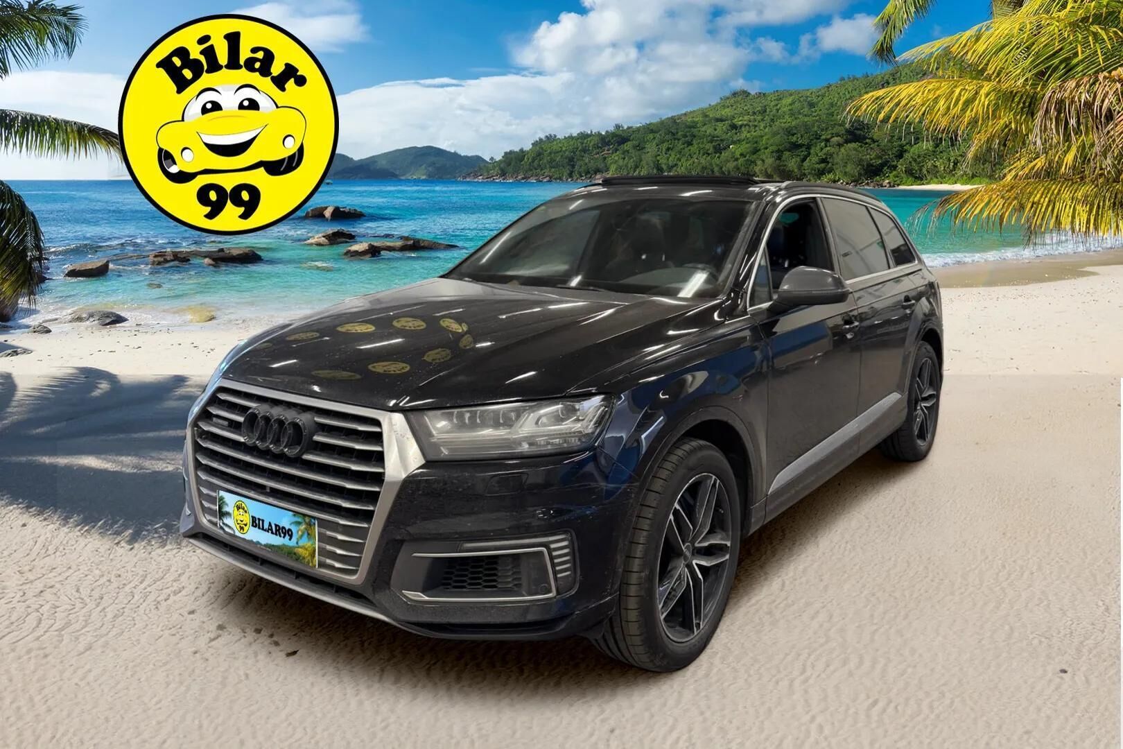 Audi Q7 2017 AUDI Q7 Business 3,0 V6 TDI e-tron quattro tiptronic * S-Line sisä / Panorama / Nahkat / Navi / Lohko+Sisätilalämmitin * - Upea Audi kaksilla renkailla ja vanteilla, 2x avain ja kotilaturi - HULLUT AVAJAISHULINAT KORKOTARJOUS 3,29 %