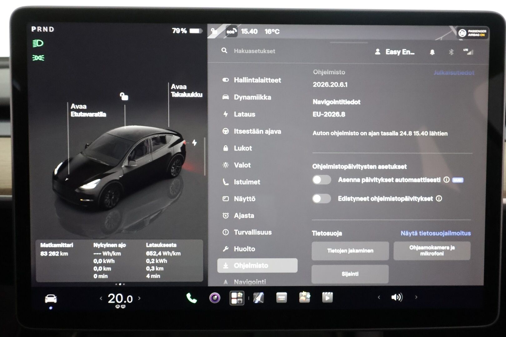 Tesla Model Y 2022 Long Range - | Koukku | ILP | Lasikatto | ACC | Matrix-LED | P.kamera | Muistipenkki | Premium Audio | Navi | Kaistavahti | Keyless | 1-om Suomi-auto | Kahdet renkaat | 2x Latauskaapelit |