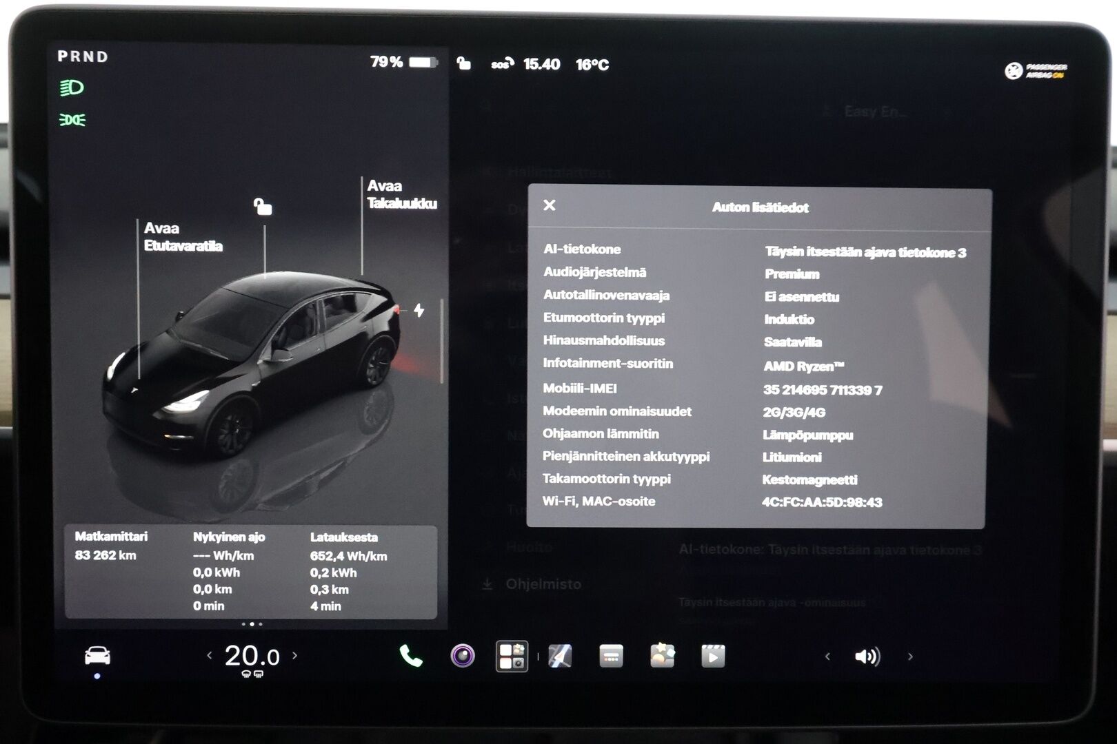 Tesla Model Y 2022 Long Range - | Koukku | ILP | Lasikatto | ACC | Matrix-LED | P.kamera | Muistipenkki | Premium Audio | Navi | Kaistavahti | Keyless | 1-om Suomi-auto | Kahdet renkaat | 2x Latauskaapelit |