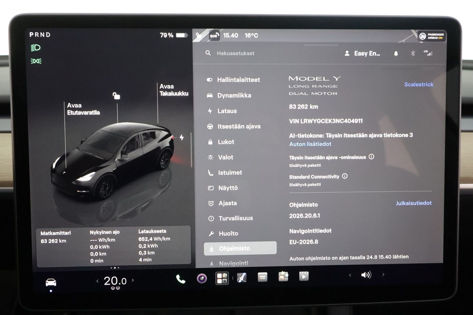 Tesla Model Y 2022 Long Range - | Koukku | ILP | Lasikatto | ACC | Matrix-LED | P.kamera | Muistipenkki | Premium Audio | Navi | Kaistavahti | Keyless | 1-om Suomi-auto | Kahdet renkaat | 2x Latauskaapelit |