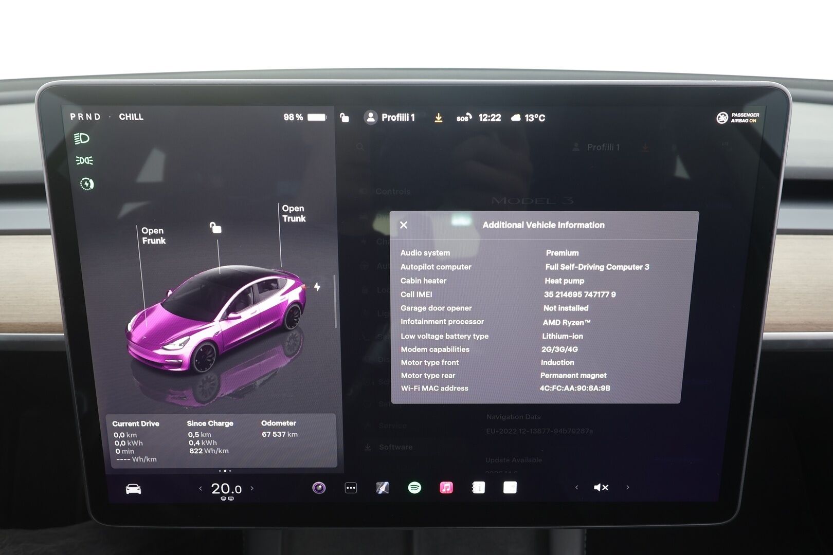 Tesla Model 3 2022 Performance - | ILP | Lasikatto | ACC | Matrix-LED | P.Kamera | Muistipenkki | Premium Audio | Navi | Kaistavahti | Keyless | Suomi-auto | 2x Latauskaapelit | Kahdet renkaat |
