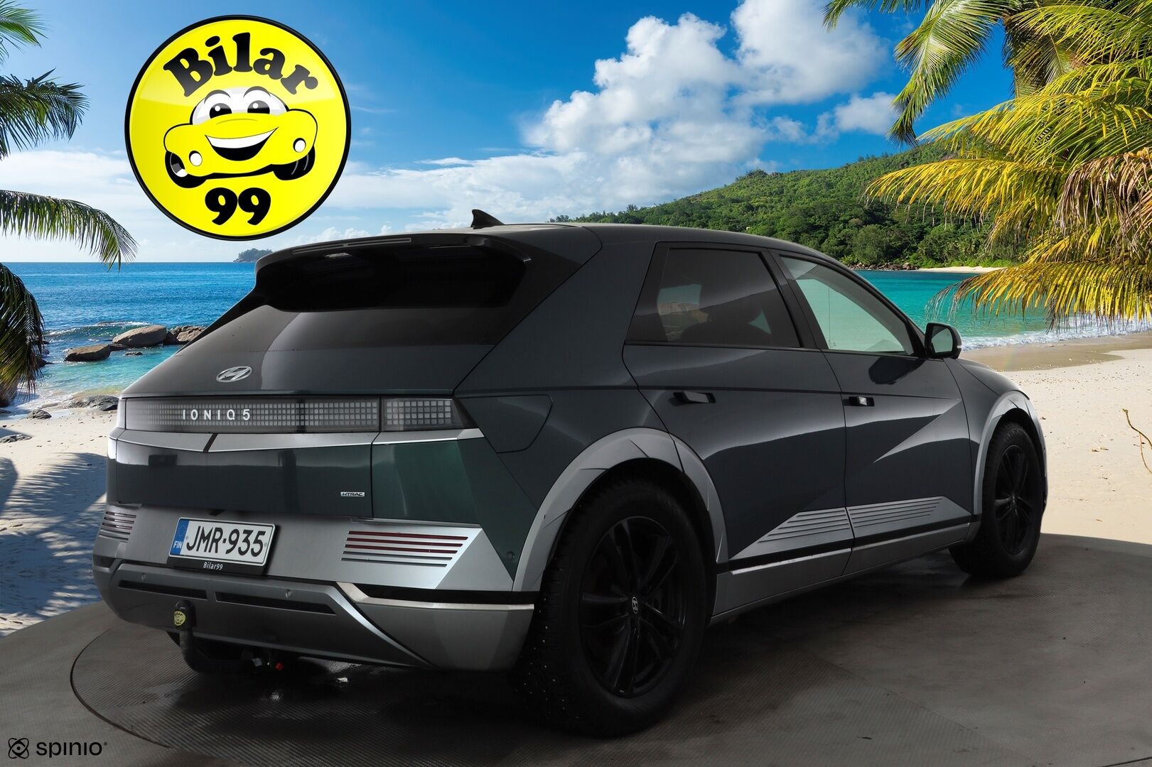 Hyundai IONIQ 5 2022 73 kWh 305 hv AWD Premium Project 45 * ACC / HUD / ILP / 360° / Solar Roof / Relax-istuimet / Bose / Koukku / Ilmastoidut nahat * - Kahdet renkaat aluvanteilla / Merkkihuollettu / Huippuvarusteet