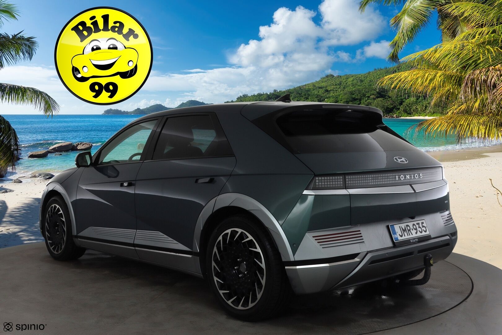 Hyundai IONIQ 5 2022 73 kWh 305 hv AWD Premium Project 45 * ACC / HUD / ILP / 360° / Solar Roof / Relax-istuimet / Bose / Koukku / Ilmastoidut nahat * - Kahdet renkaat aluvanteilla / Merkkihuollettu / Huippuvarusteet