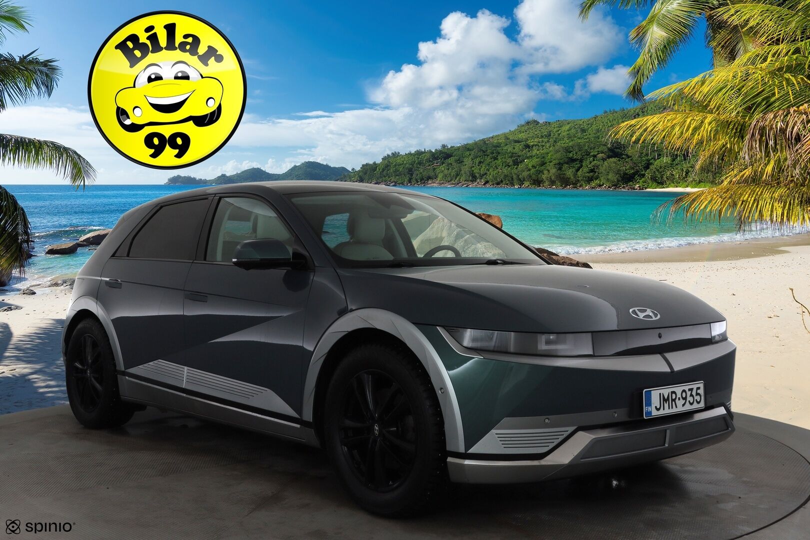 Hyundai IONIQ 5 2022 73 kWh 305 hv AWD Premium Project 45 * ACC / HUD / ILP / 360° / Solar Roof / Relax-istuimet / Bose / Koukku / Ilmastoidut nahat * - Kahdet renkaat aluvanteilla / Merkkihuollettu / Huippuvarusteet