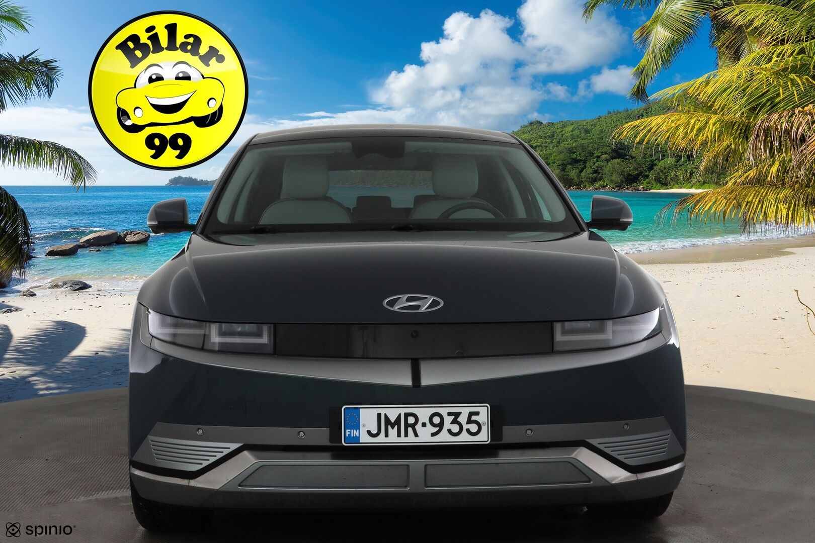 Hyundai IONIQ 5 2022 73 kWh 305 hv AWD Premium Project 45 * ACC / HUD / ILP / 360° / Solar Roof / Relax-istuimet / Bose / Koukku / Ilmastoidut nahat * - Kahdet renkaat aluvanteilla / Merkkihuollettu / Huippuvarusteet