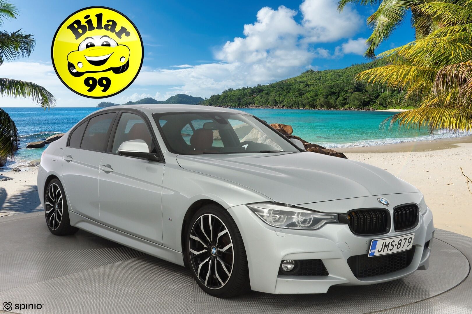BMW 330 2017 F30 Sedan 330e A Business M Sport * Muistipenkki / Comfort Acces / Adaptive LED / Vakkari / Kamera - M sport / Dakota korall red nahkasisusta / Kahdet BMW vanteet