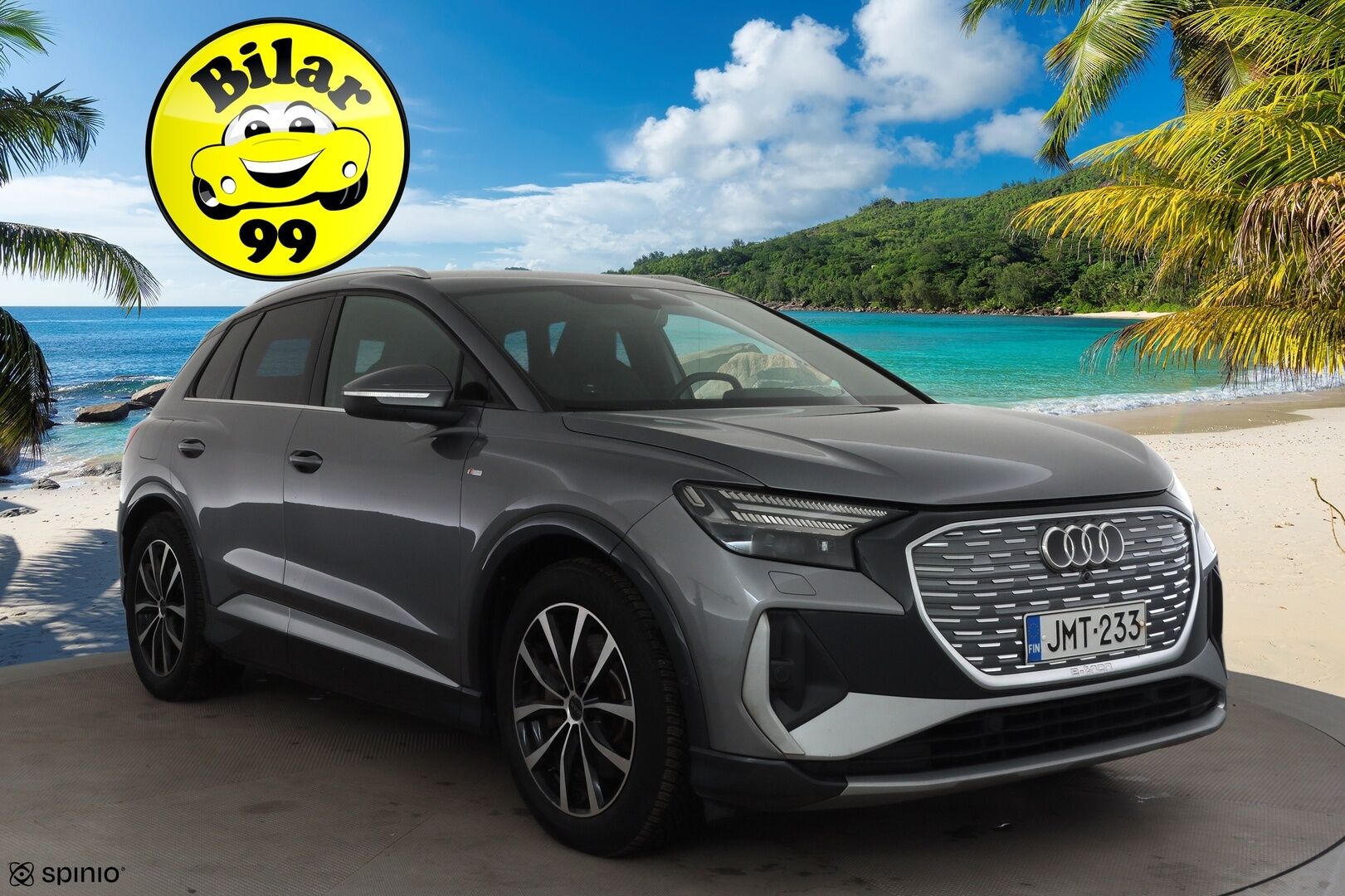 Audi Q4 e-tron 2022 S line 50 e-tron quattro * Sonos / ILP / ACC / Matrix-LED / P.Kamera / Sportpenkit / Navi / Kaistavahti * - 1-om Suomi-auto / Akku kuntotarkastettu /  2x Latauskaapelit / Kahdet renkaat aluvanteilla