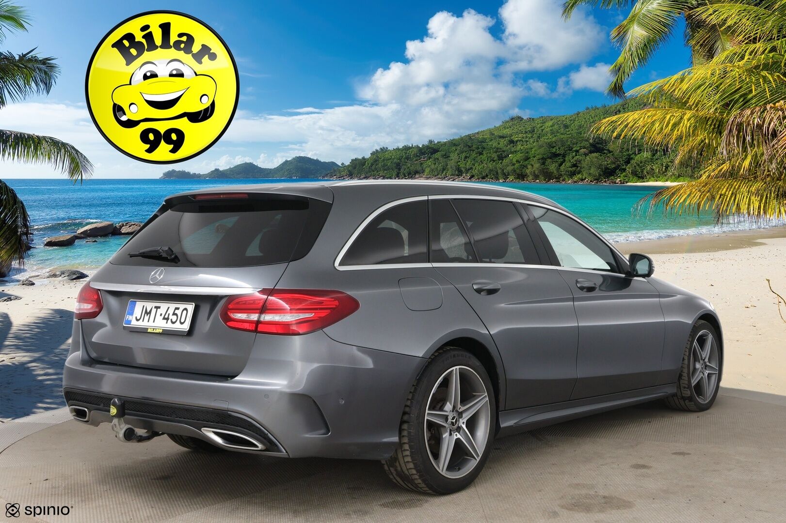 Mercedes-Benz C 2017 220 d T 4Matic A Business AMG * ILS+ / Webasto / Koukku / Panorama / 360° / Burmester / BLIS * - Nahkasisusta / Ambient Light - HULLUT AVAJAISHULINAT KORKOTARJOUS 3,29 %