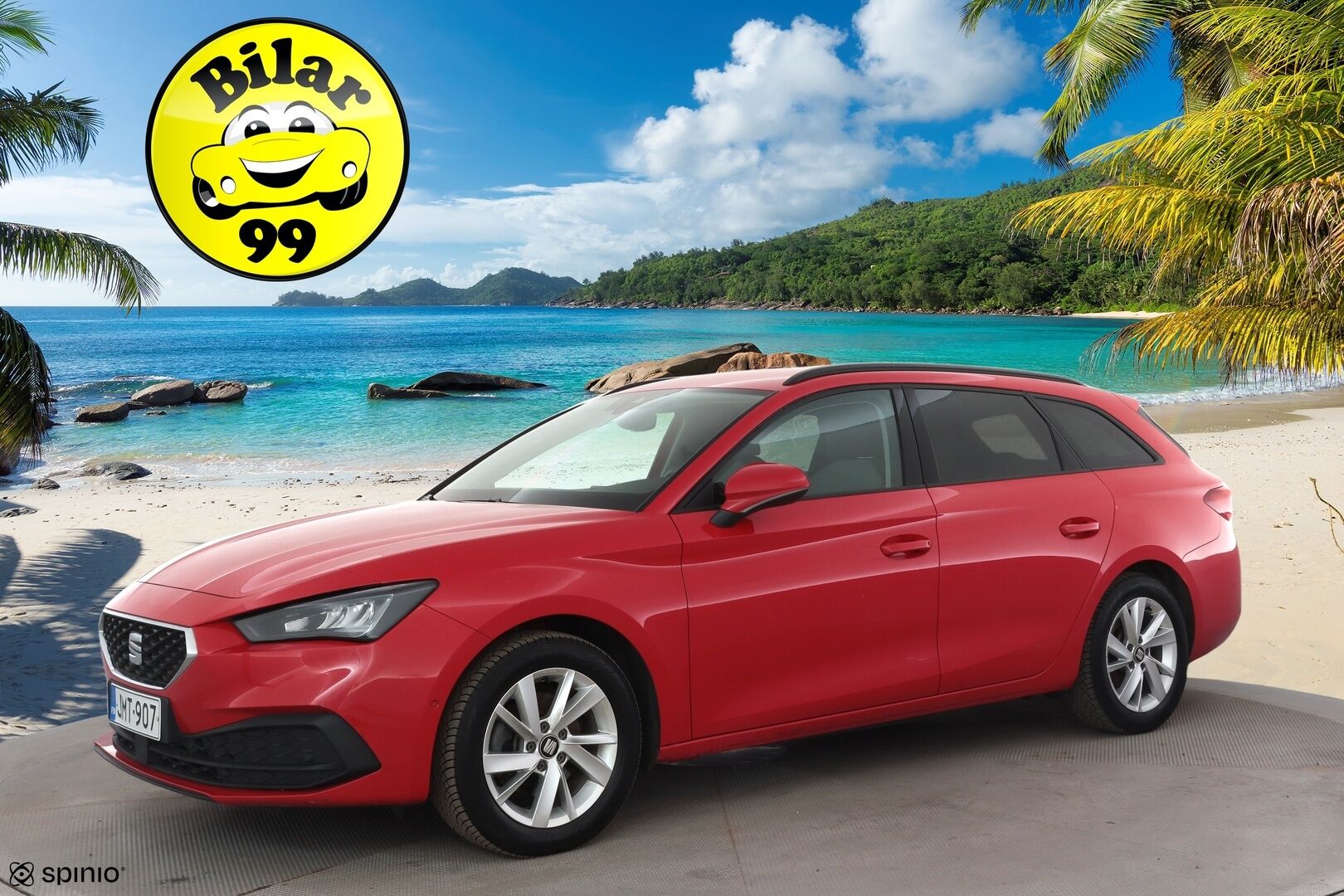 Seat LEON SPORTSTOURER 2023 1,0 eTSI 110 Hybrid Style DSG * Webasto / Koukku / LED / P.Tutkat / Kaistavahti * - 1-om Suomi-auto / Kahdet renkaat aluvanteilla / Merkkihuollot