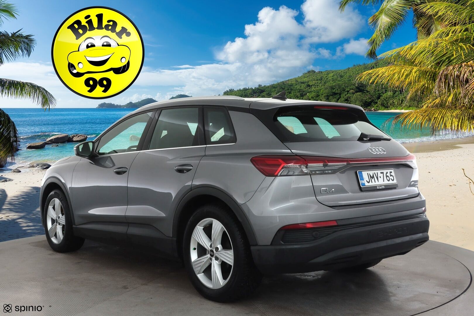 Audi Q4 e-tron 2023 45 e-tron quattro * ILP / Koukku / ACC / Matrix-LED / P.Kamera / Sportpenkit / Navi / Kaistavahti * - 1-om Suomi-auto / Kahdet renkaat aluvanteilla / 2x Latauskaapelit / Merkkihuollot