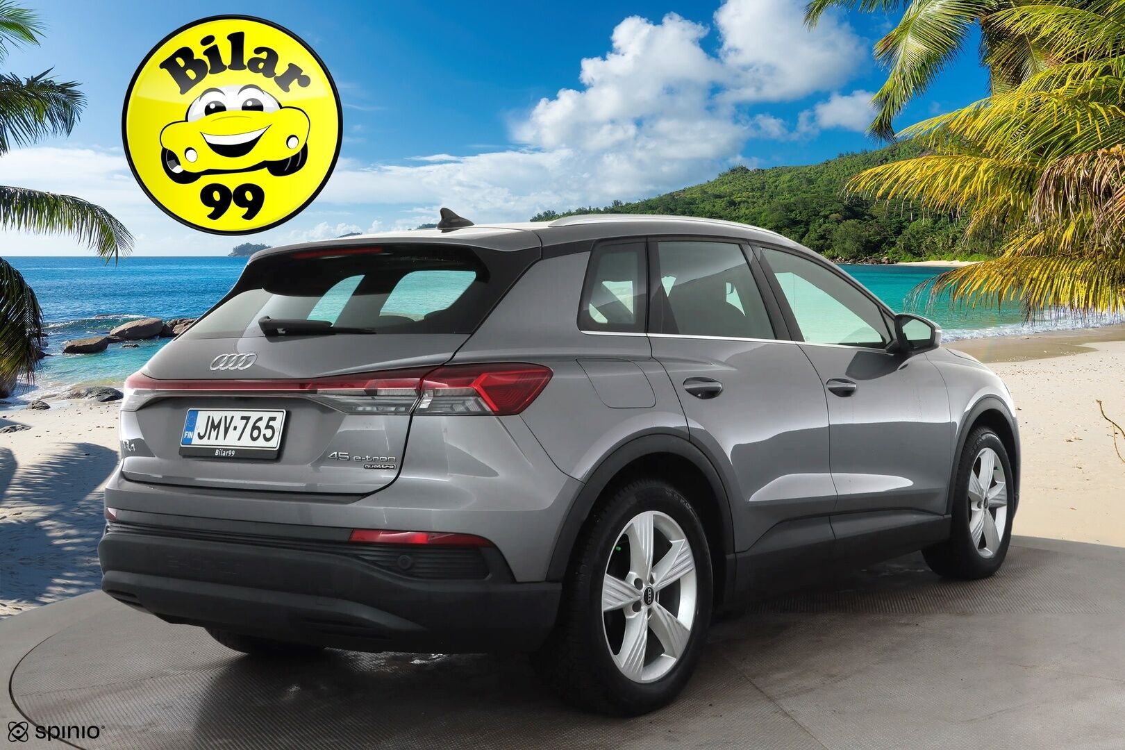 Audi Q4 e-tron 2023 45 e-tron quattro * ILP / Koukku / ACC / Matrix-LED / P.Kamera / Sportpenkit / Navi / Kaistavahti * - 1-om Suomi-auto / Kahdet renkaat aluvanteilla / 2x Latauskaapelit / Merkkihuollot