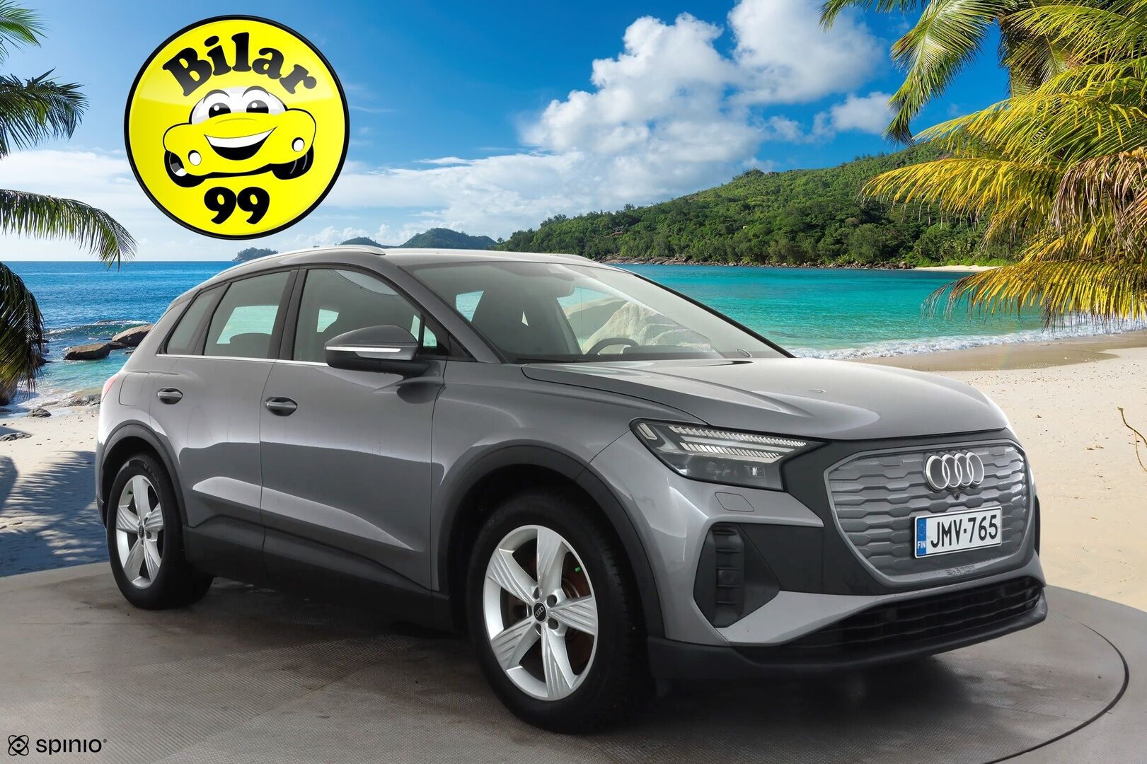 Audi Q4 e-tron 2023 45 e-tron quattro * ILP / Koukku / ACC / Matrix-LED / P.Kamera / Sportpenkit / Navi / Kaistavahti * - 1-om Suomi-auto / Kahdet renkaat aluvanteilla / 2x Latauskaapelit / Merkkihuollot