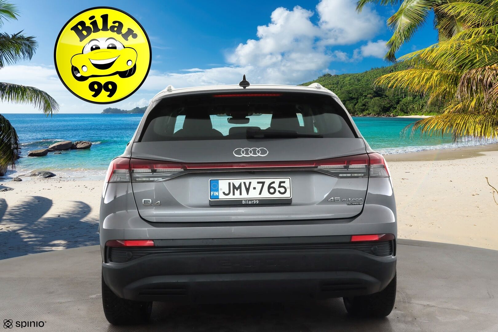 Audi Q4 e-tron 2023 45 e-tron quattro * ILP / Koukku / ACC / Matrix-LED / P.Kamera / Sportpenkit / Navi / Kaistavahti * - 1-om Suomi-auto / Kahdet renkaat aluvanteilla / 2x Latauskaapelit / Merkkihuollot