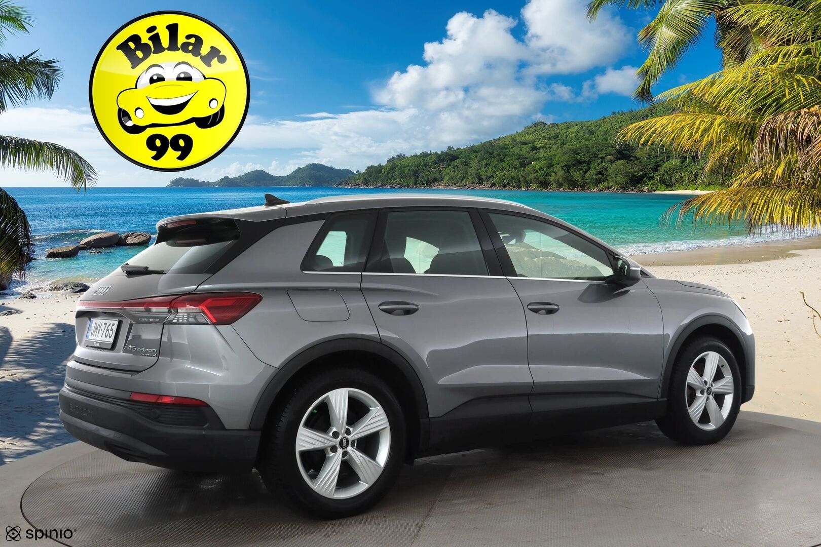 Audi Q4 e-tron 2023 45 e-tron quattro * ILP / Koukku / ACC / Matrix-LED / P.Kamera / Sportpenkit / Navi / Kaistavahti * - 1-om Suomi-auto / Kahdet renkaat aluvanteilla / 2x Latauskaapelit / Merkkihuollot