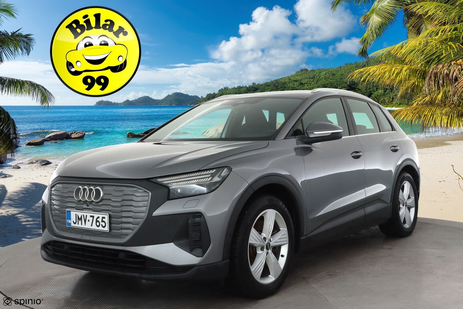 Audi Q4 e-tron 2023 45 e-tron quattro * ILP / Koukku / ACC / Matrix-LED / P.Kamera / Sportpenkit / Navi / Kaistavahti * - 1-om Suomi-auto / Kahdet renkaat aluvanteilla / 2x Latauskaapelit / Merkkihuollot