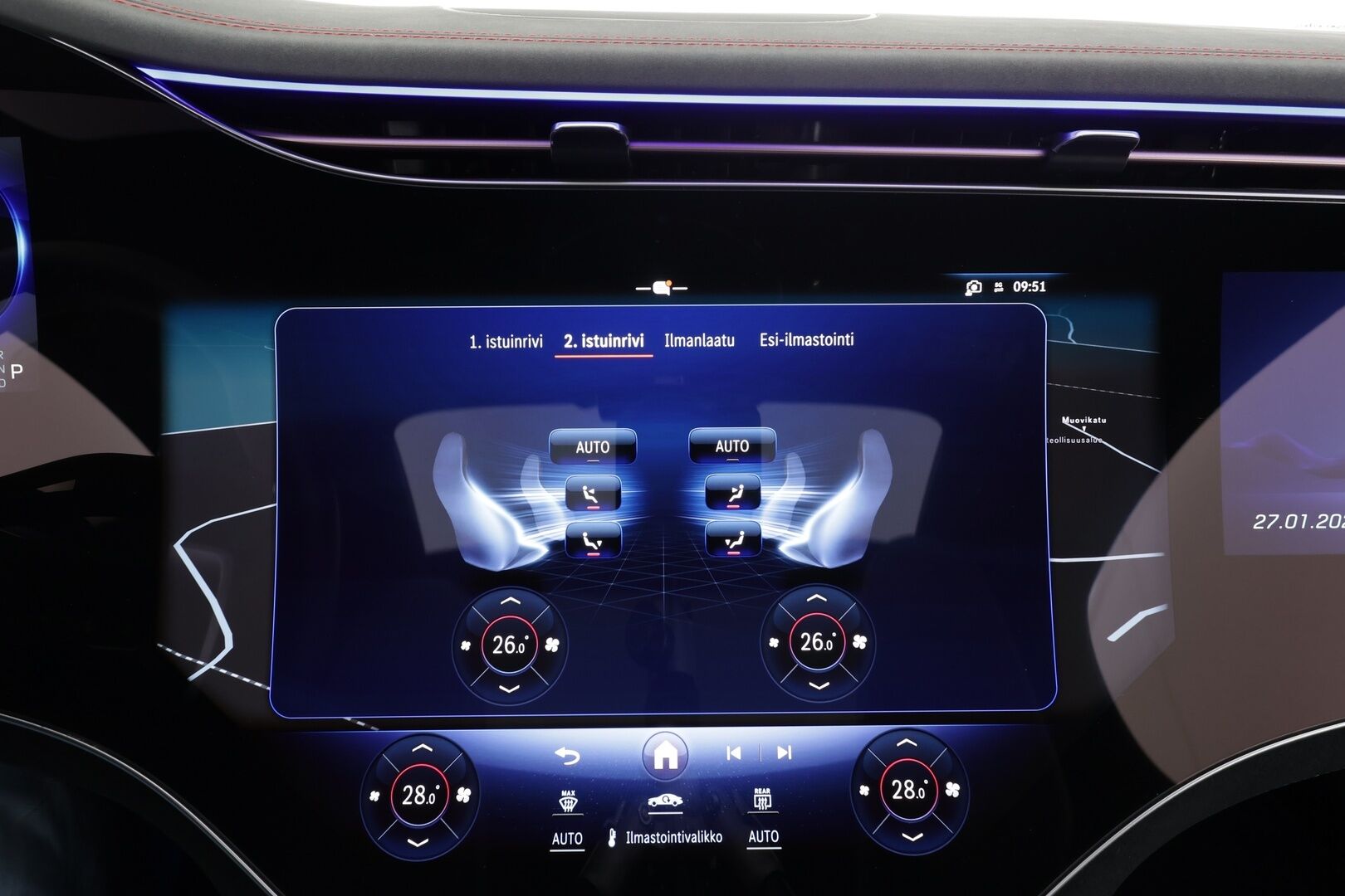 Mercedes-Benz EQE 2024 500 AMG 4MATIC * Hyperscreen / Distronic+ / Burmester / 360° / HUD / Digital Light / Koukku / Muistipenkit / Panorama * - Akku kuntotarkastettu! / Kahdet renkaat aluvanteilla / Merkkihuollettu / Supervarusteet