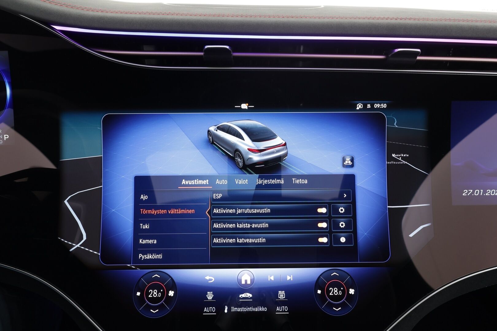 Mercedes-Benz EQE 2024 500 AMG 4MATIC * Hyperscreen / Distronic+ / Burmester / 360° / HUD / Digital Light / Koukku / Muistipenkit / Panorama * - Akku kuntotarkastettu! / Kahdet renkaat aluvanteilla / Merkkihuollettu / Supervarusteet