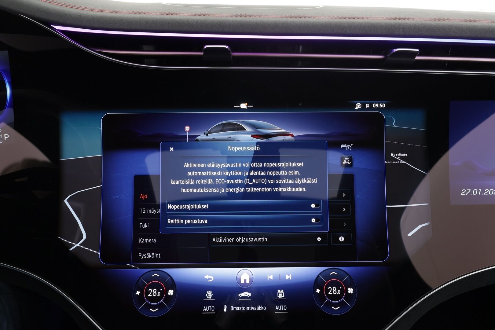 Mercedes-Benz EQE 2024 500 AMG 4MATIC * Hyperscreen / Distronic+ / Burmester / 360° / HUD / Digital Light / Koukku / Muistipenkit / Panorama * - Akku kuntotarkastettu! / Kahdet renkaat aluvanteilla / Merkkihuollettu / Supervarusteet