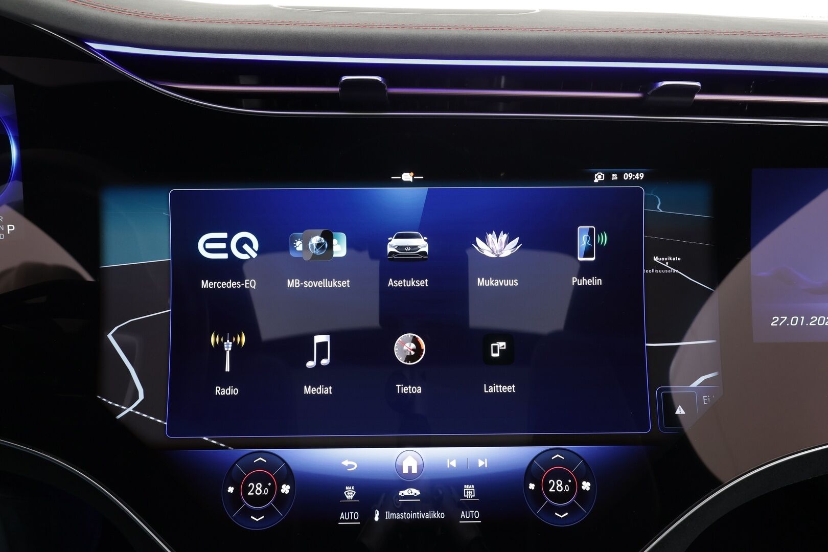 Mercedes-Benz EQE 2024 500 AMG 4MATIC * Hyperscreen / Distronic+ / Burmester / 360° / HUD / Digital Light / Koukku / Muistipenkit / Panorama * - Akku kuntotarkastettu! / Kahdet renkaat aluvanteilla / Merkkihuollettu / Supervarusteet